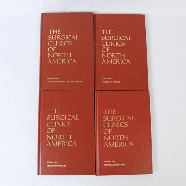Lot of 4 The Surgical Clinics of North America 1988 Vol 68 Feb Aug Oct Dec