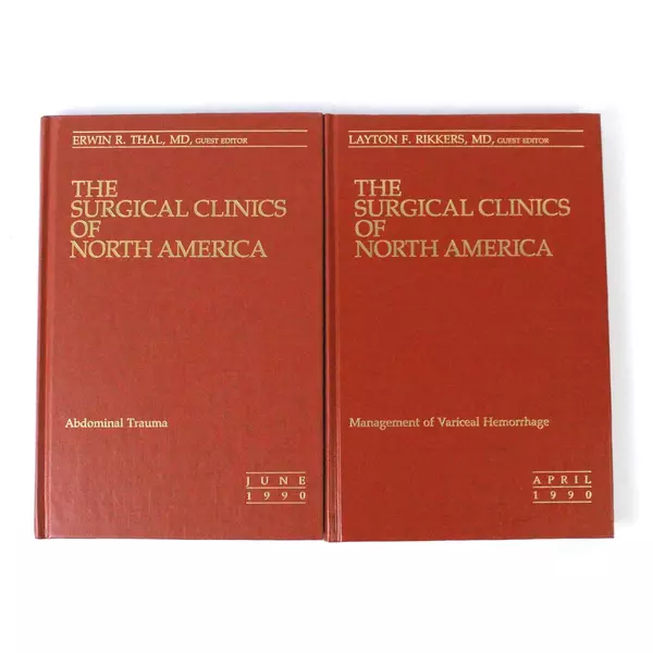Lot of 2 The Surgical Clinics of North America Vol 70 April & June 1990