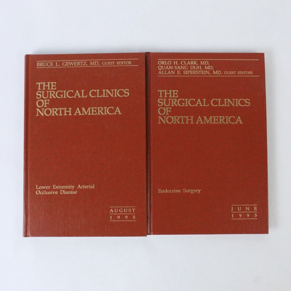 Lot of 2 The Surgical Clinics of North America Vol 75 June August 1995