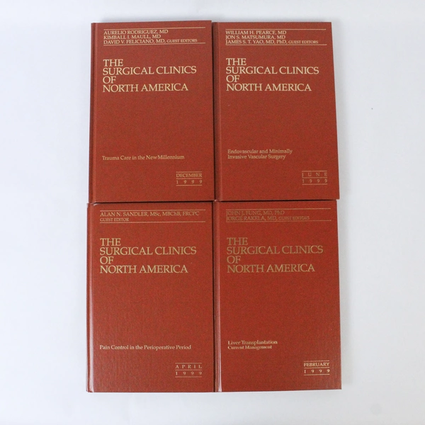 Lot of 4 The Surgical Clinics of North America Vol 79 1999 Issues