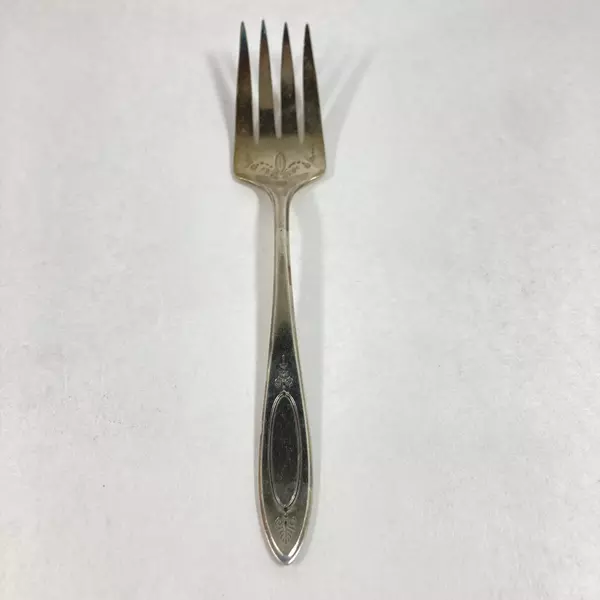 Vintage Community Plate 1917 Adam Silver Meat Fork 8.25" Tarnished
