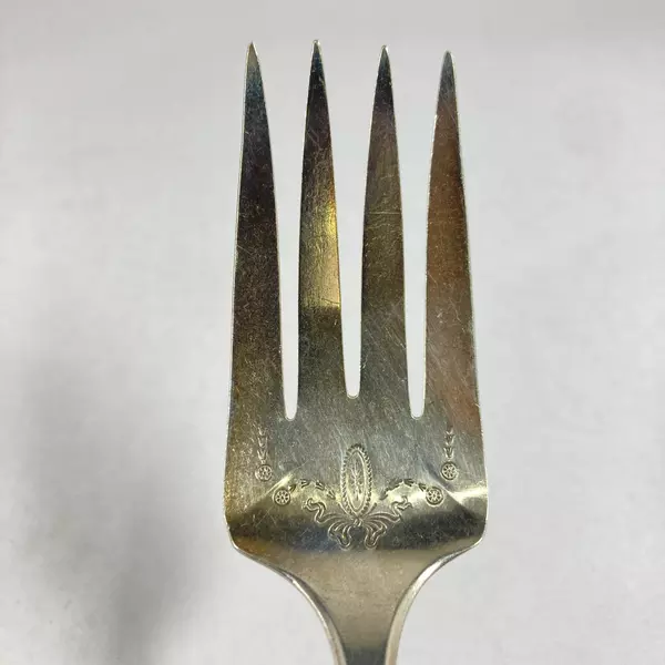 Vintage Community Plate 1917 Adam Silver Meat Fork 8.25" Tarnished