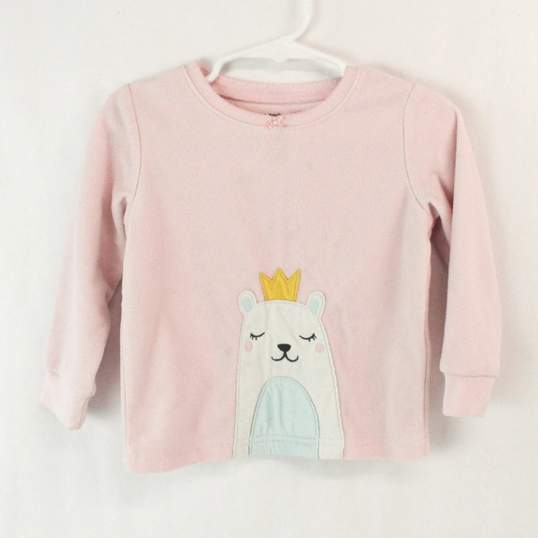 Lot of 3 Carters 24M Girl Pajamas - 2 Bottoms & 1 Top Sleepwear Set