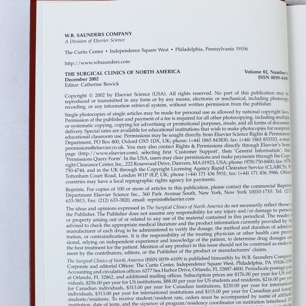 The Surgical Clinics of North America Dec 2002 Vol 82 No 6 Anorectal Surgery