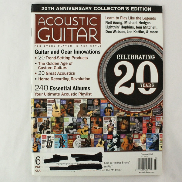 Acoustic Guitar Magazine Feb 2010 20th Anniversary Collector's Edition