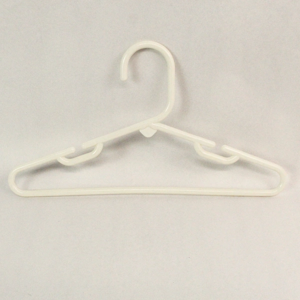 Lot of 10 White Plastic Tubular Children's Clothes Hangers Closet Organization