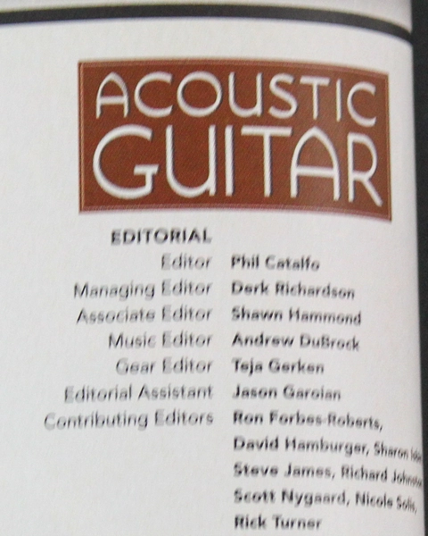 Acoustic Guitar Magazine Aug 2006 Dave Grohl Playing Acoustic - Good Condition