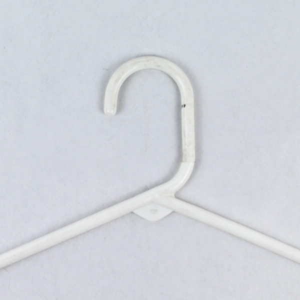 Lot of 10 White Plastic Tubular Hangers 17" - Good Pre-Owned Condition