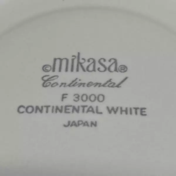 Set of 3 Vintage Mikasa Continental White Cups & Saucers - Pre-Owned