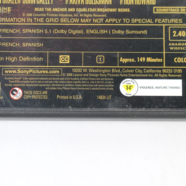 The Davinci Code Wide Screen 2 Disc DVD Movie 2006 Tom Hanks Sony Pictures