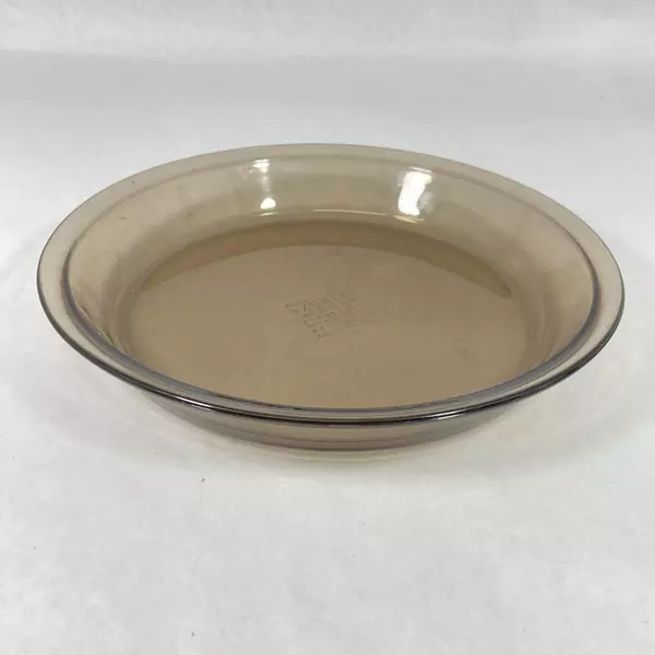 Vintage Pyrex 209 Smoky Gray Glass Pie Dish 10" - Pre-Owned, Unique Character