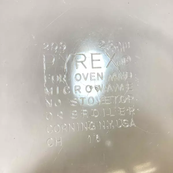 Vintage Pyrex 209 Smoky Gray Glass Pie Dish 10" - Pre-Owned, Unique Character