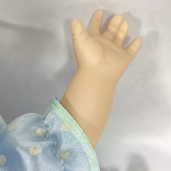 Seymour Mann Porcelain Doll 10 Inch Red Hair Blue Dress