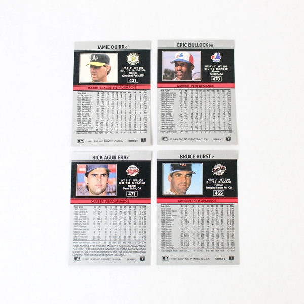 Lot of 64 Vintage 1991 Leaf Baseball Cards - Mint/Near Mint Condition