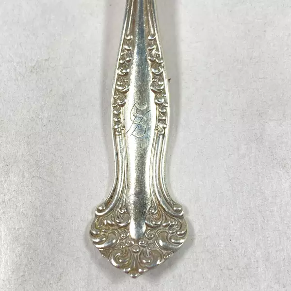 1847 Rogers Bros Silver Plate Teaspoon Avon Pattern 1901 Monogrammed S