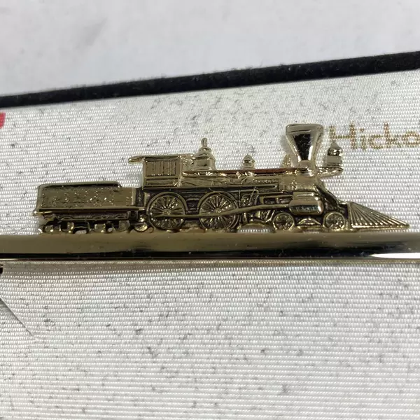 Vintage Hickok L&N System The General Steam Engine Gold Tone Tie Clip 3 Inch