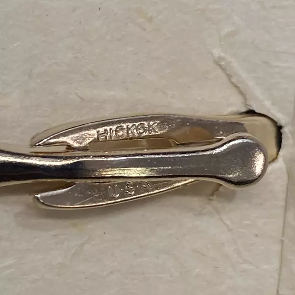 Vintage Hickok L&N "The General" Steam Engine Gold Tone Tie Clip 2.5"