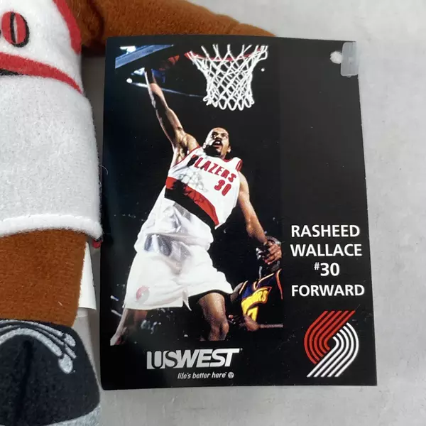 2000 Limited Edition Rasheed Wallace Trail Blazers Plush #30 Rare