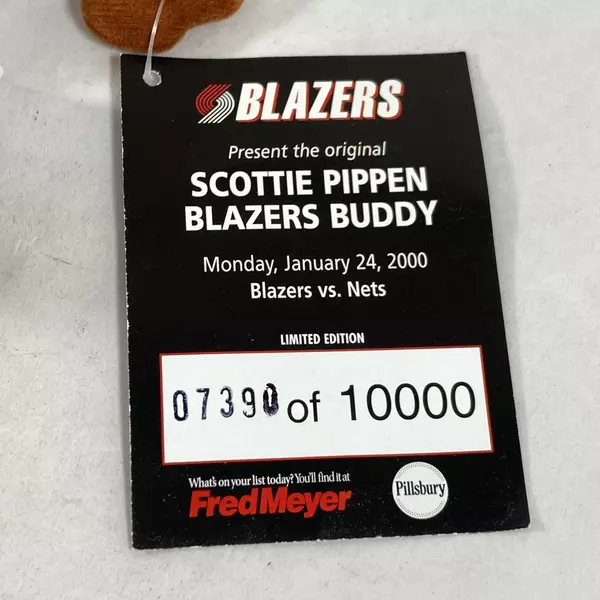 2000 Trail Blazers Scotty Pippen Buddy L.E. Plush NBA Collectible