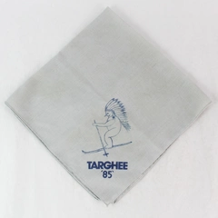 Vintage 1985 Targhee Ski Resort Scarf Bandana Gray 21" Pre-Owned