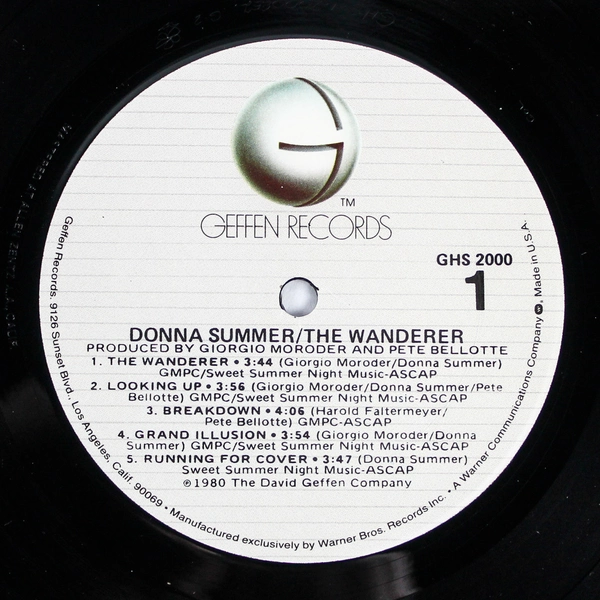 Donna Summer The Wanderer Vinyl Record 1980 Geffen Good Condition Collectible