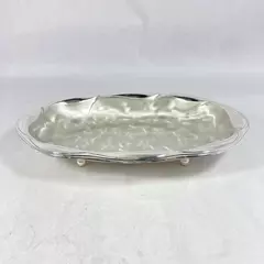 Vintage 1972 WMF Ikora 4 Legged Oval Silver Plated Bowl Made In Germany 6578