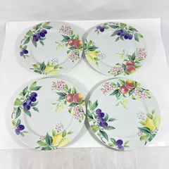 Set of 4 Le Monde Cuisine Springtime Dinner Plates By International 21 