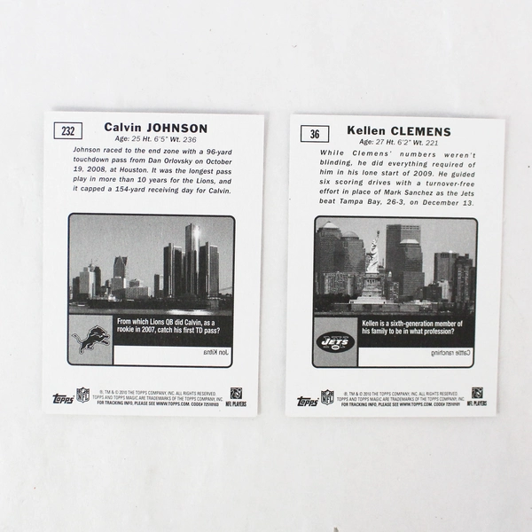 Lot of 47 Topps Magic 2010 Football Cards Assorted Players Stars