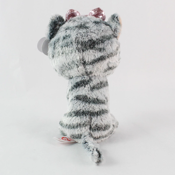 Ty Beanie Boos Baby Kiki Gray White Kitty Cat Plush 6.5" with Tags