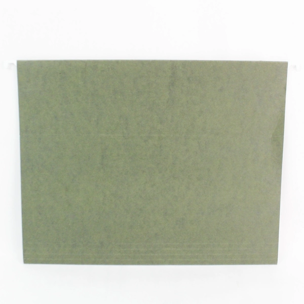 Set of 25 Hanging File Folders Green No Tabs Cabinets White Hooks