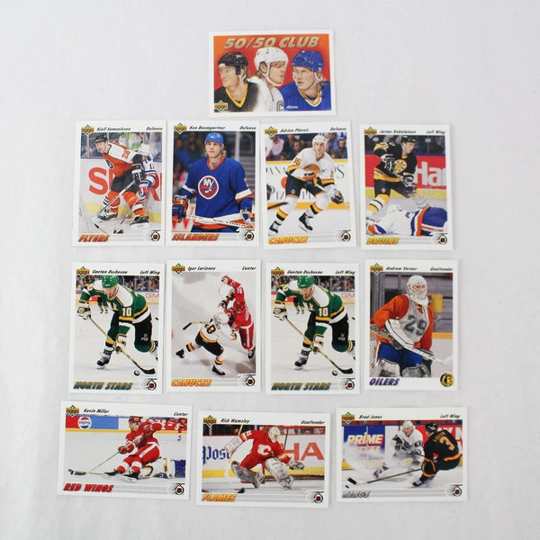 Lot of 12 Upper Deck NHL Hockey Trading Cards 1991-92 Season