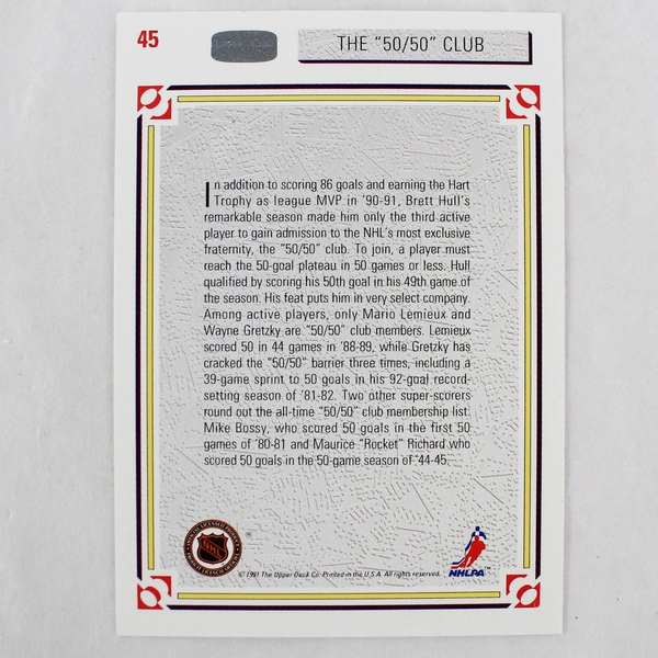 Lot of 12 Upper Deck NHL Hockey Trading Cards 1991-92 Season