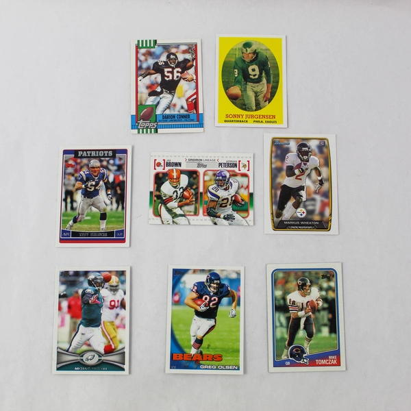 Lot of 50 Cards 15 2008 Topps 28 1989 Topps 7 2011 Football Score Cards