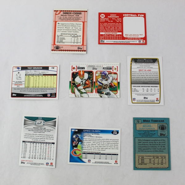 Lot of 50 Cards 15 2008 Topps 28 1989 Topps 7 2011 Football Score Cards