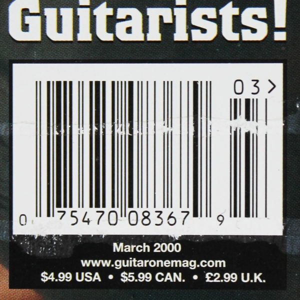 Vintage Guitar One Magazine March 2000 Matchbox 20 - Good Condition