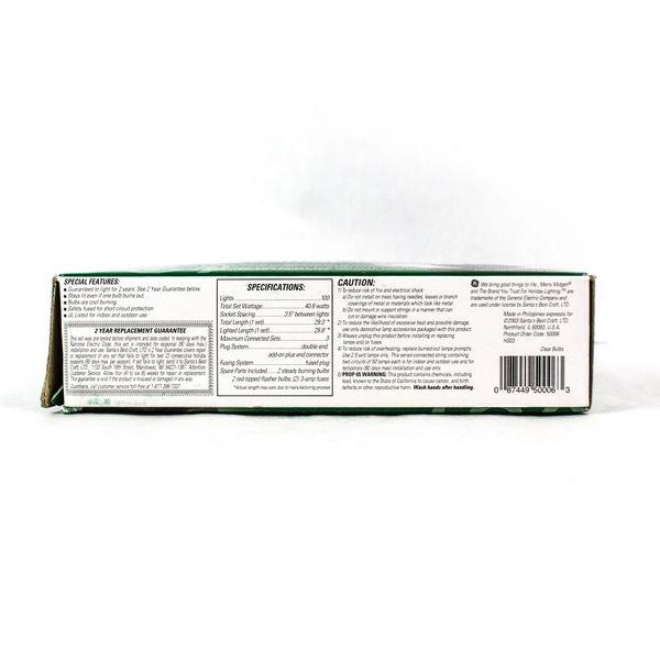 GE Merry Midget 100 Clear Lights Miniature Set Indoor/Outdoor 28.8 ft