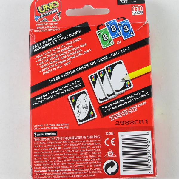 2012 UNO Card Game by Mattel - Complete Set in Great Pre-Owned Condition