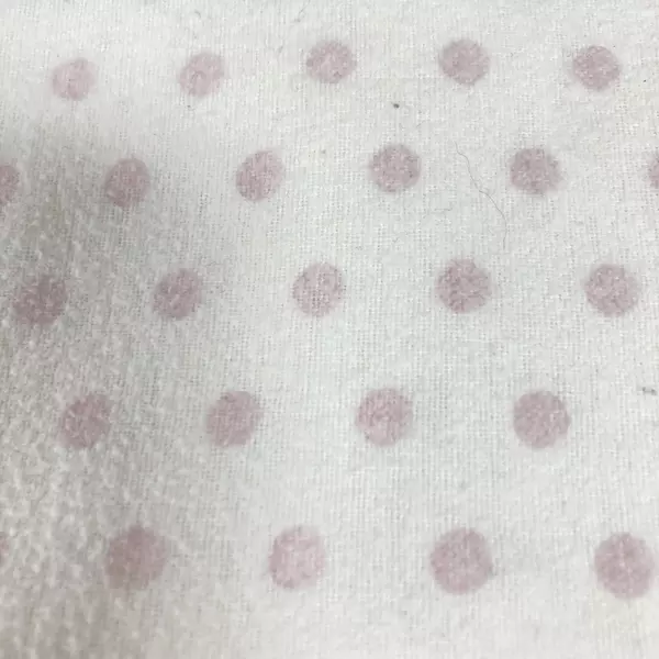 Set of 2 White Baby Receiving Blankets Pink Polka Dots & Checks 26"