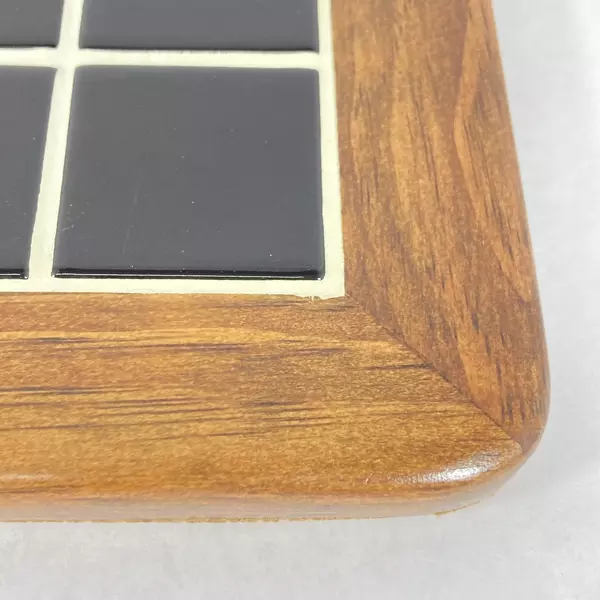 Handmade Wood 'N' Toys Cork-Back Tile Trivet Black Squares 8.75" x 8.75"