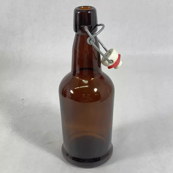 5 Vintage E Z Cap Swing Top Bottles Brown Glass for Home Brewing