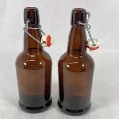 2 Vintage E Z Cap Brown Swing Top Bottles For Home Brewing 