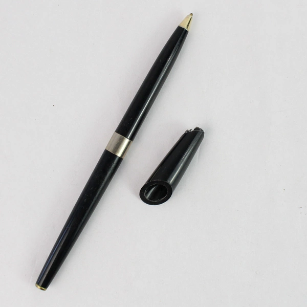 Vintage Lucite Paperweight And Pen Holder Art Deco With Dried Mini Roses