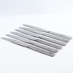 Set of 6 Towle Mason Frost Stainless Steel Dinner Knives 9-1/2"
