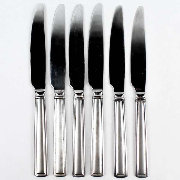 Set of 6 Towle Mason Frost Stainless Steel Dinner Knives 9-1/2"