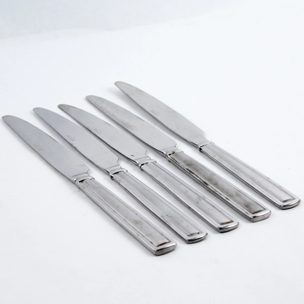 Lot of 5 Towle Mason Frost Stainless Steel Dinner Knives 9.5" - Pre-Owned