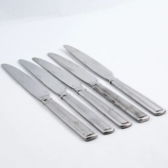 Lot of 5 Towle Mason Frost Stainless Steel Dinner Knives 9.5" - Pre-Owned