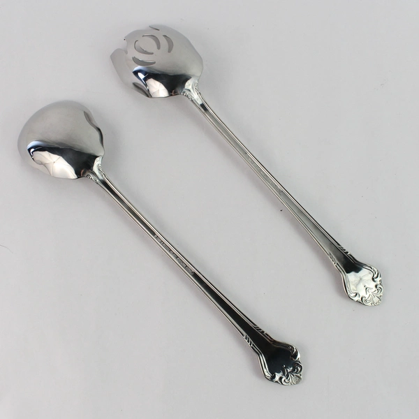 Set of 2 Reed & Barton Elegante Select Stainless Steel Salad Serving Utensils