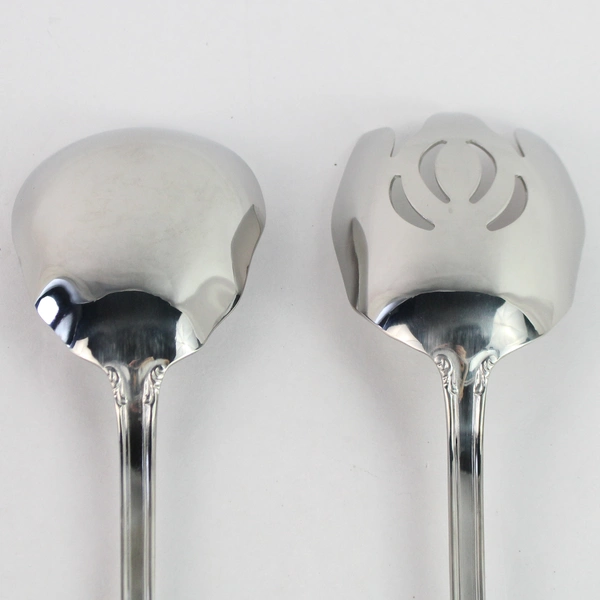 Set of 2 Reed & Barton Elegante Select Stainless Steel Salad Serving Utensils