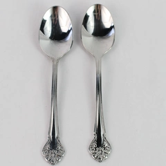 Set of 2 Reed & Barton Elegante Select Stainless Steel Soup Spoons 7"