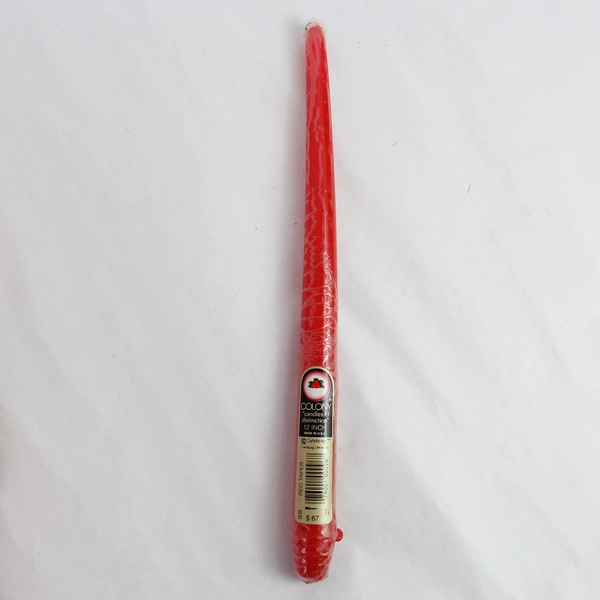 Set of 4 Colony Dark Red 12" Taper Dinner Candles - Unlit & Sealed